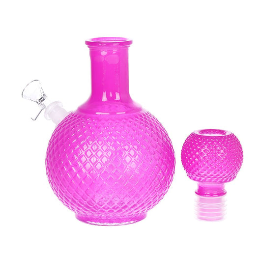 Vintage Decanter Solid Color Glass Water Pipe - Cruet / 9.75" / 14mm F / Colors Vary
