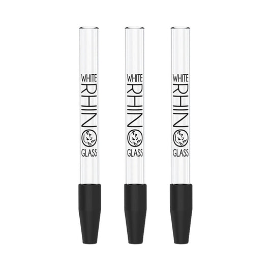 White Rhino Dab Straw w/ Silicone Cap | 5" | 25pc Display
