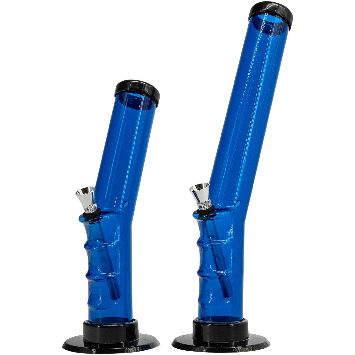 Acrylic Angled Straight Tube Bong 9-12"