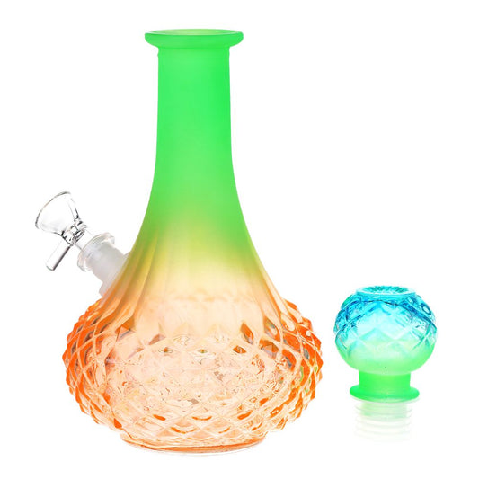 Vintage Decanter Ombre Glass Water Pipe - Long Neck / 9.75" / 14mm F/Colors Vary