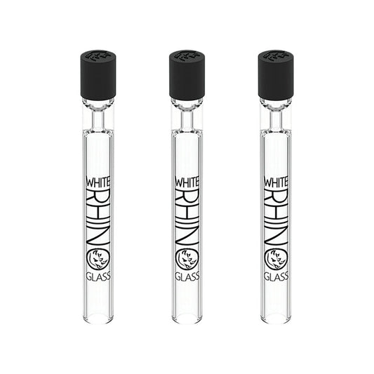 White Rhino Chillum Pipe w/ Silicone Cap | 4.25" | 25pc Display