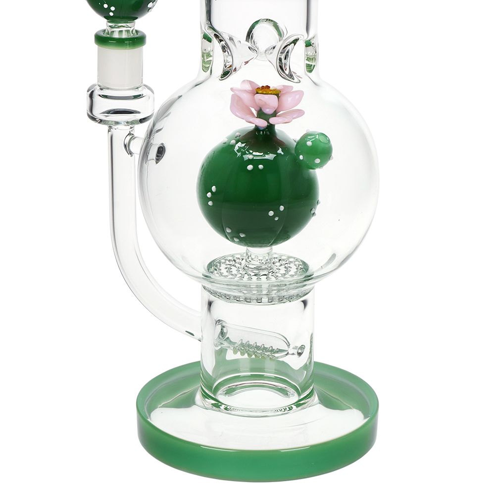 Pulsar Peyote Bloom Bubble Base Glass Water Pipe - 12.25" / 14mm F
