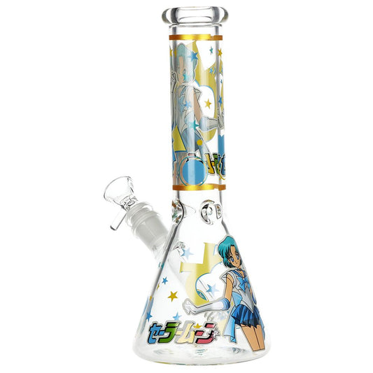 Sailor Mercury Version 2 Beaker Glass Water Pipe - 10" / 14mm F