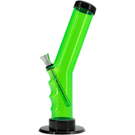 Acrylic Angled Straight Tube Bong 9-12"
