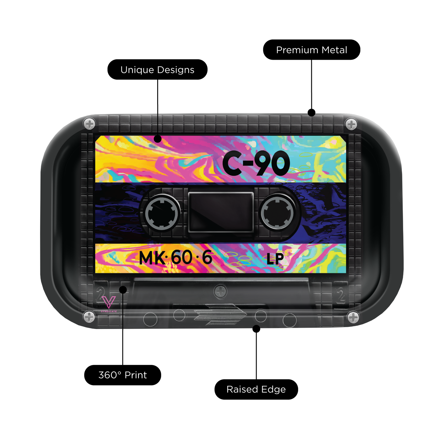 Cassette Metal Rollin' Tray