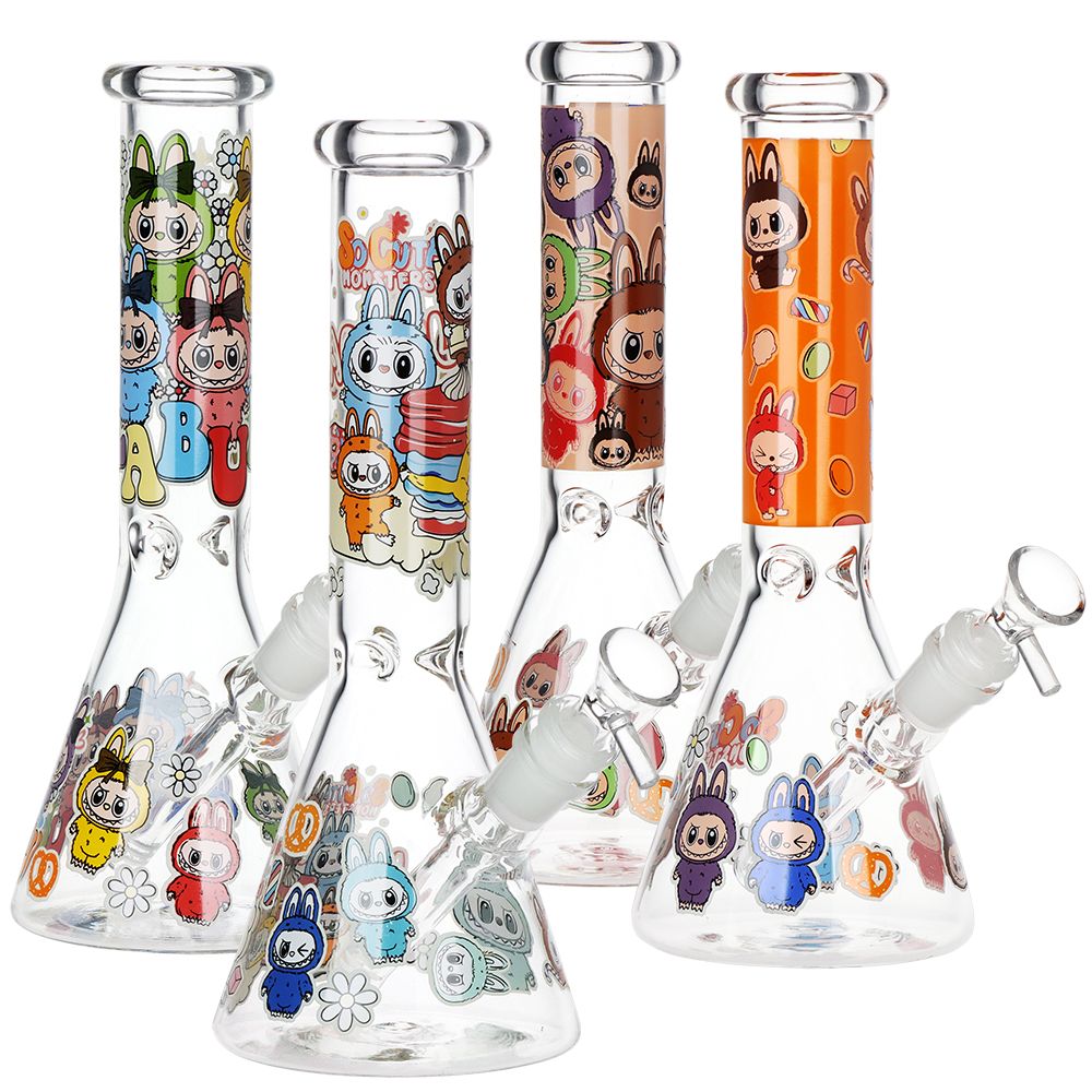 Funny Animal Beaker Glass Water Pipe | 9.75" | 14mm F | Designs Vary