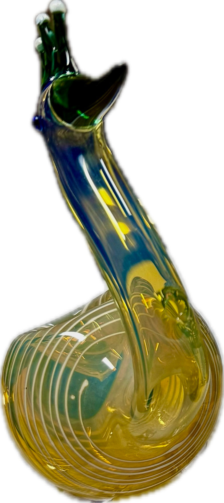 Ripkitty 5” Peacock Dry Herb Hand Pipe Borosilicate Glass - Colors May Vary