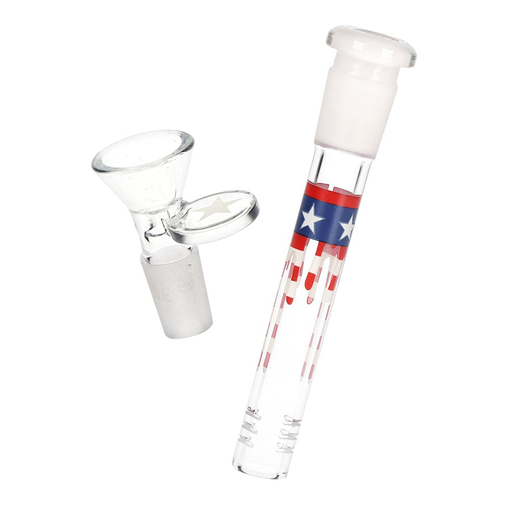 Pulsar Uncle Eagle Sam Beaker Glass Water Pipe - 9.75" / 14mm F