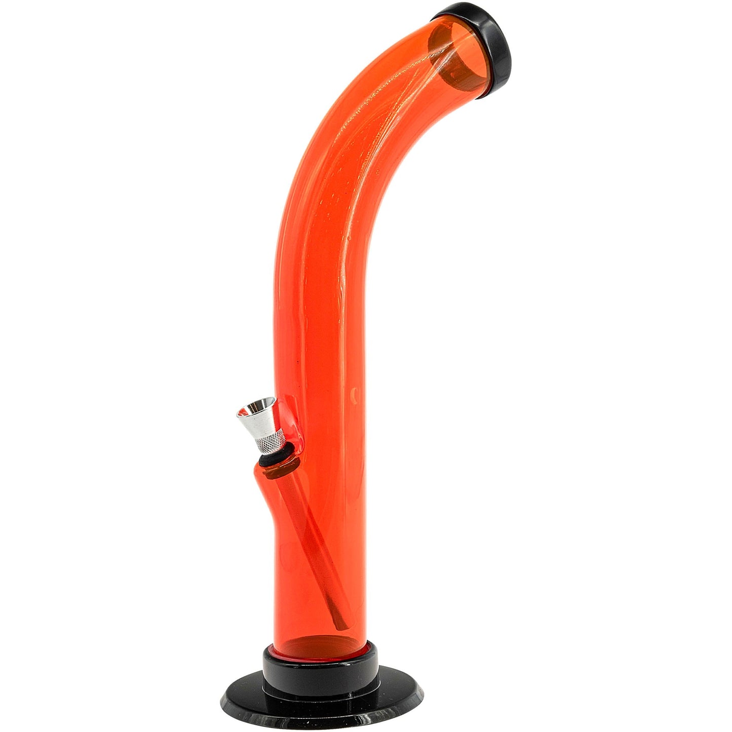 Acrylic Curved Tube Bong 10''