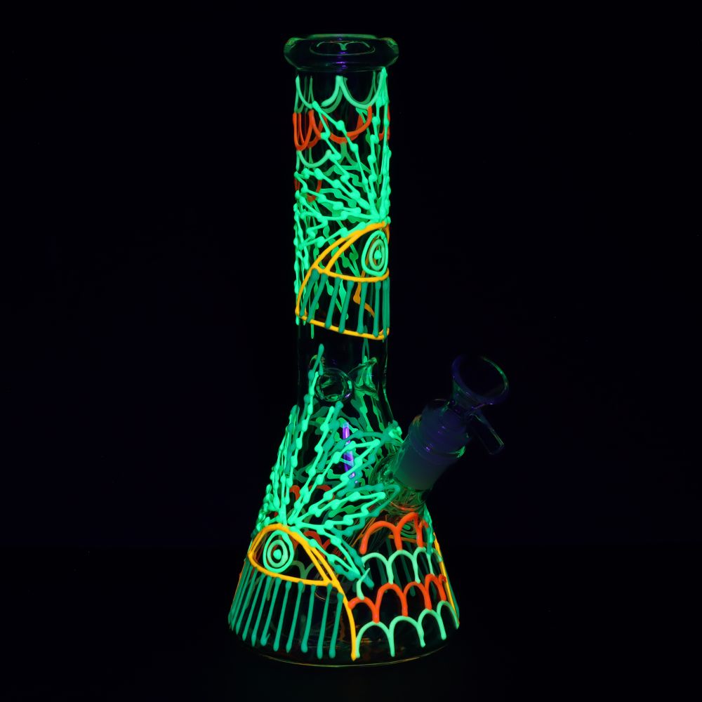 SeshGear 420 Drizzle G.I.T.D Beaker Glass Water Pipe - 10" / 14mm F
