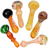 6CT BUNDLE - All Worked Up Glass Spoon Pipes - 4.5"- 5" / Assorted Colors and Styles