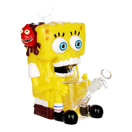 Silly Sponge Glass & Vinyl Water Pipe - 10" / 14mm F