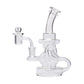 Human Grade Stubby Klein Glass Recycler Rig Water Pipe