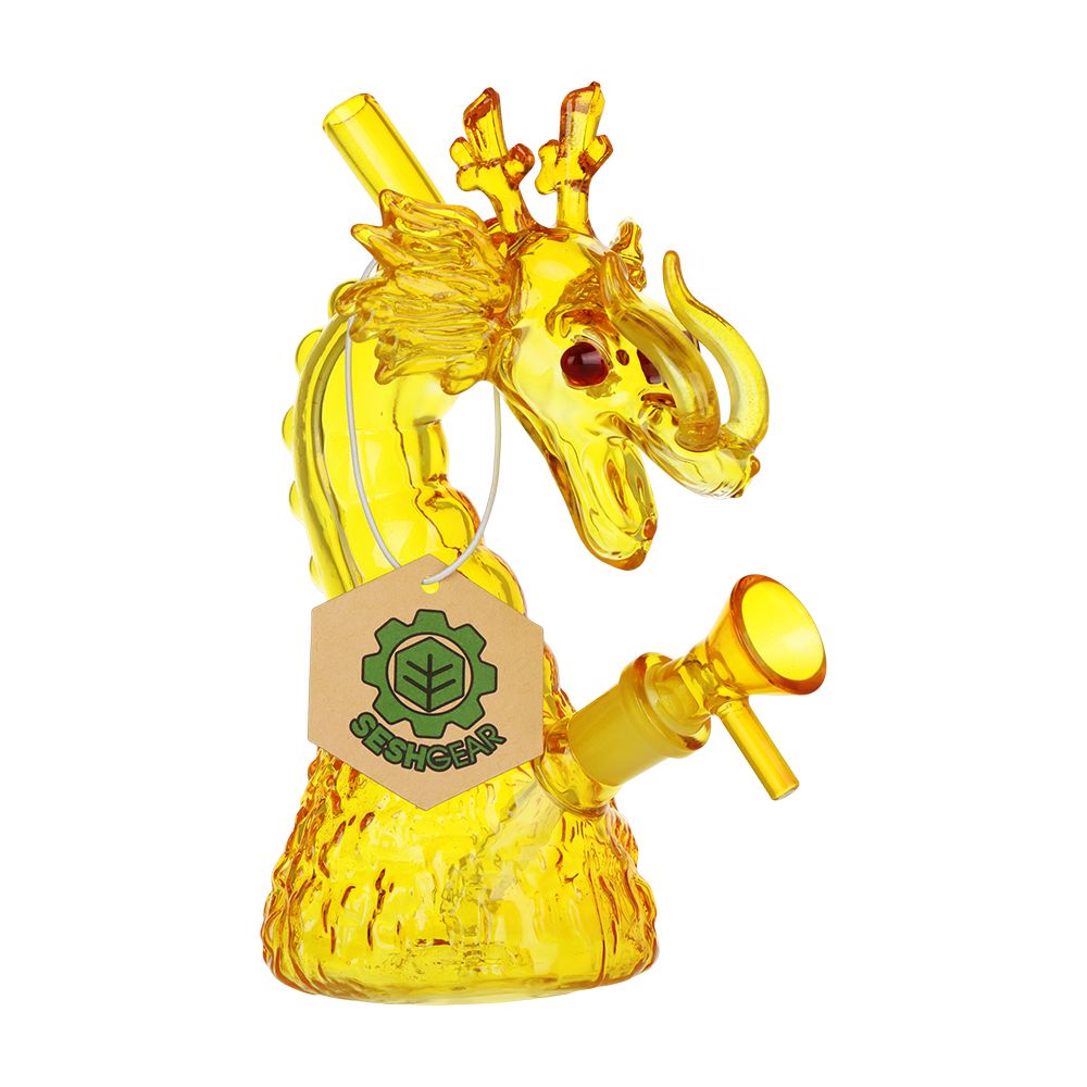 SeshGear Rising Dragon Glass Water Pipe | 6.75" | 14mm F