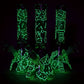 420 Clouds Glow In The Dark Beaker Glass Water Pipe - 10" / 14mm F / Colors Vary