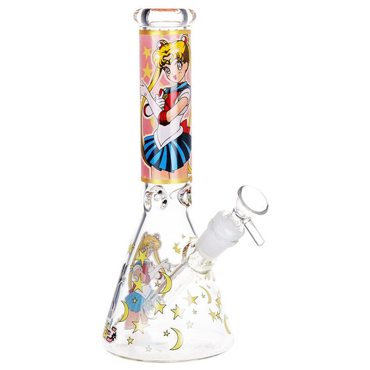 Sailor Moon Beaker Glass Water Pipe - 10" / 14mm F