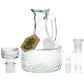 SeshGear Textured Vintage Glass Water Pipe - 6.5" / 14mm F / Clear