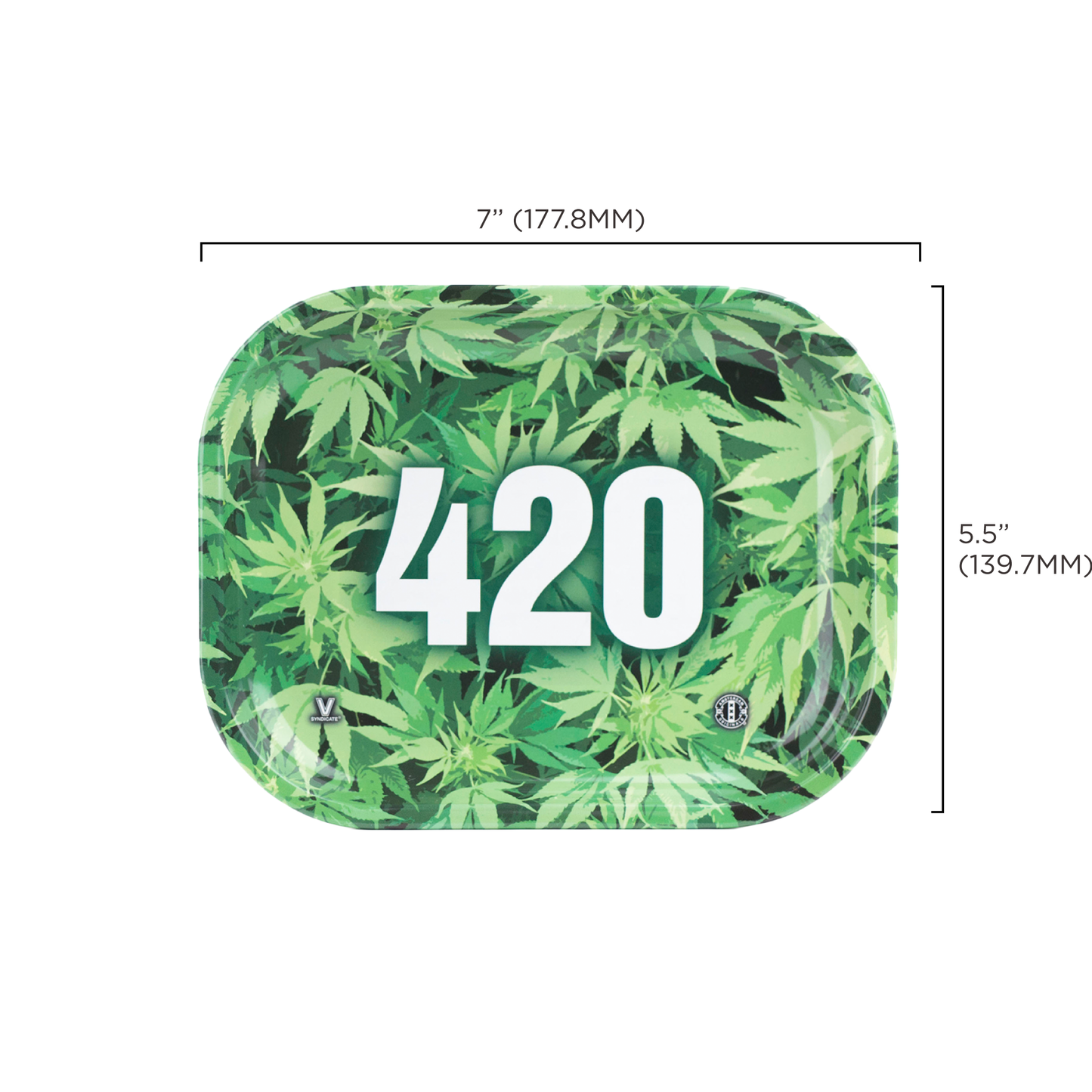 420 Green Metal Rollin' Tray
