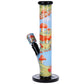 Pulsar Inside Print Straight Tube Glass Water Pipe | 11.25"