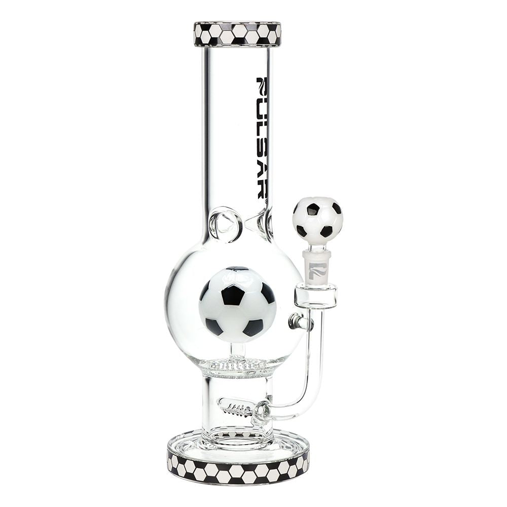 Pulsar Soccer Celebration Bubble Base Glass Water Pipe - 12.6" / 14mm F
