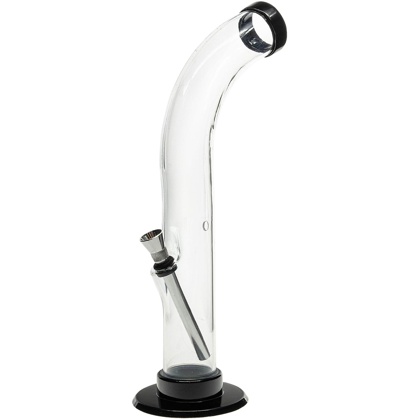 Acrylic Curved Tube Bong 10''