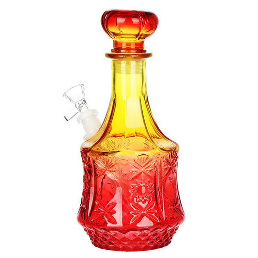 SeshGear Vintage Ombre Glass Water Pipe - 9.5" / 14mm F / Sun Flower