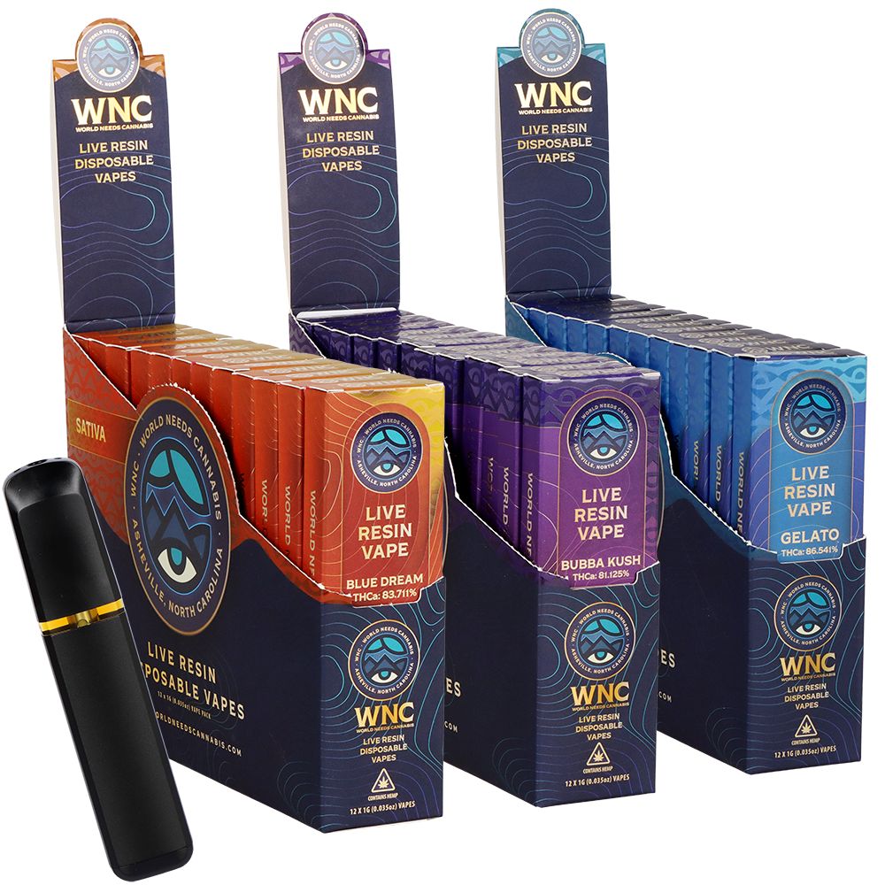 WNC THCA Live Resin Disposable | 1g | 12ct Display