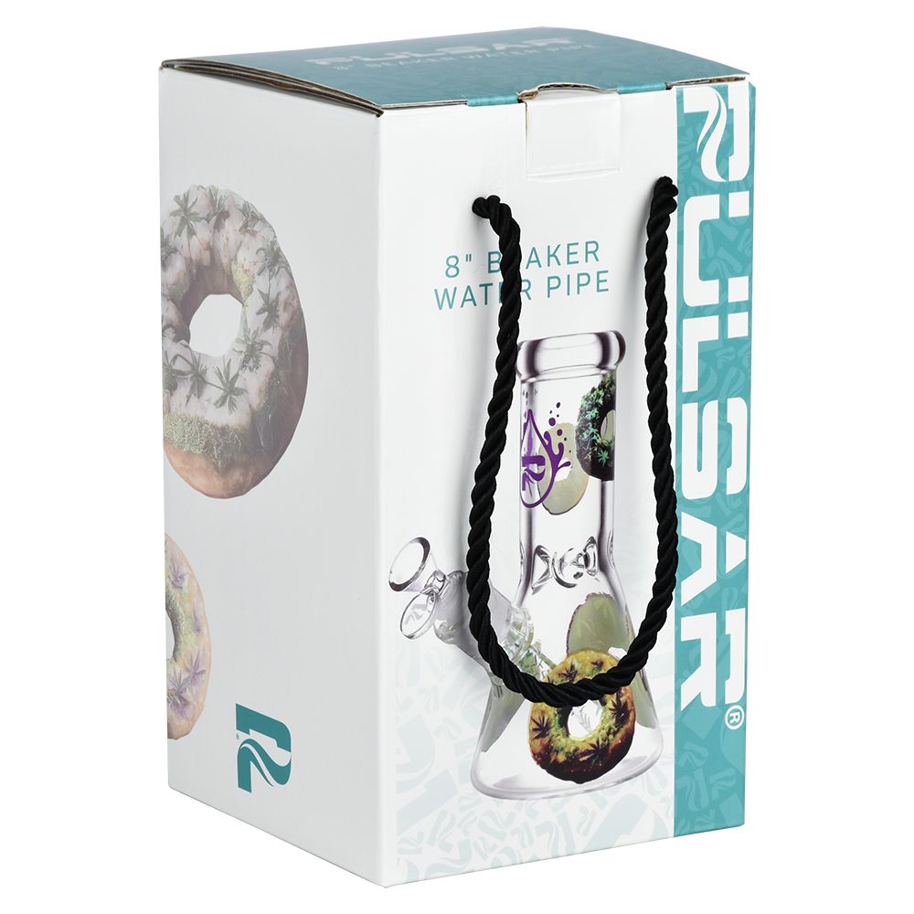 Pulsar Forbidden Donuts Design Series Glass Beaker Water Pipe - 7.75" / 14mm F