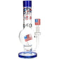 Pulsar American Flag Celebration Bubble Base Glass Water Pipe - 13" / 14mm F