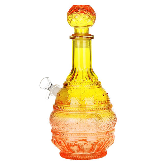 SeshGear Vintage Ombre Glass Water Pipe - 10.5" / 14mm F / Round Lotus