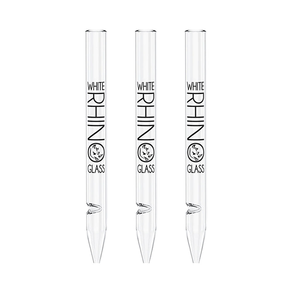 White Rhino Dab Straw w/ Silicone Cap | 5" | 25pc Display