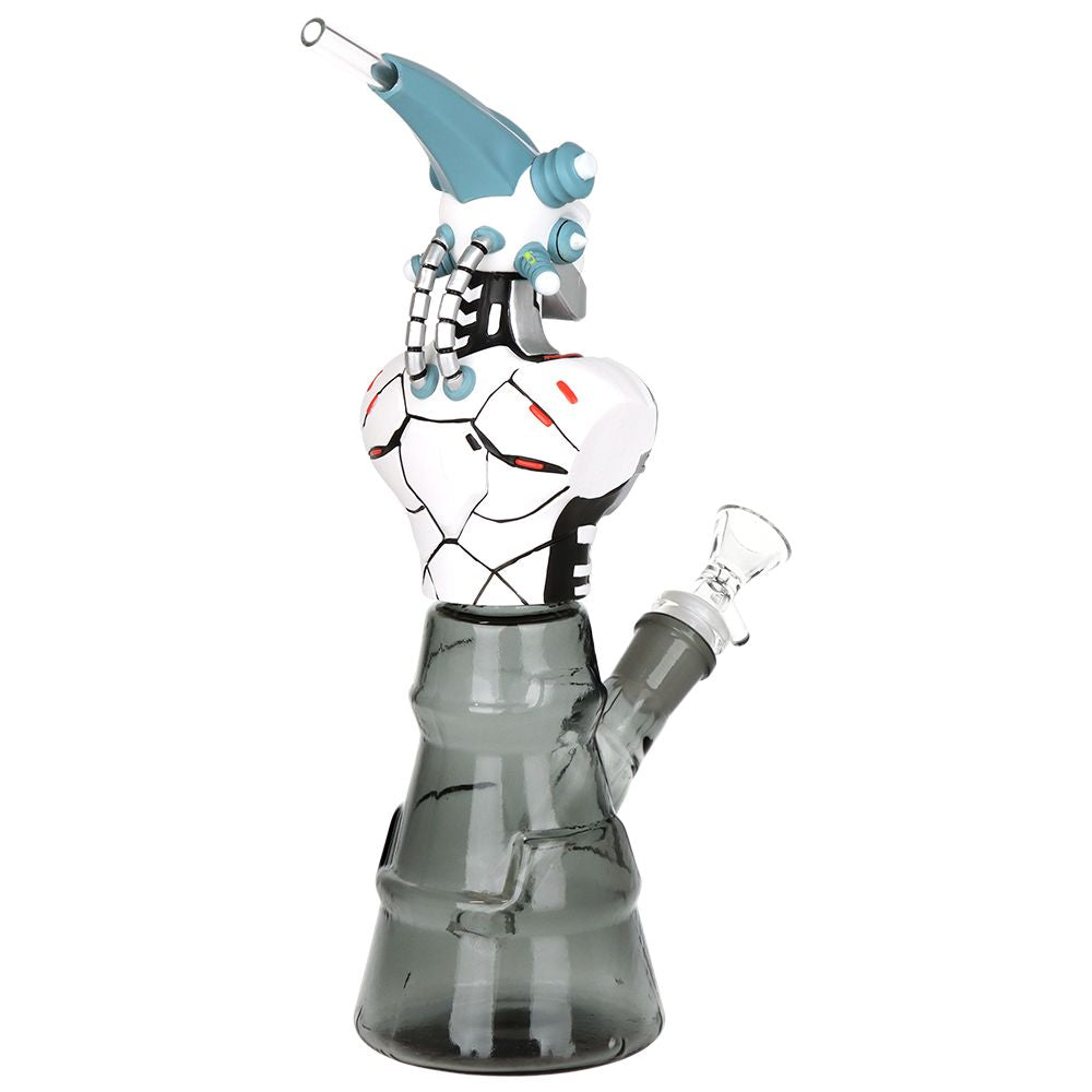 Mechanical Skeleton Glass & Vinyl Water Pipe - 10.5" / 14mm F