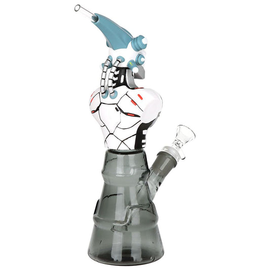 Mechanical Skeleton Glass & Vinyl Water Pipe - 10.5" / 14mm F