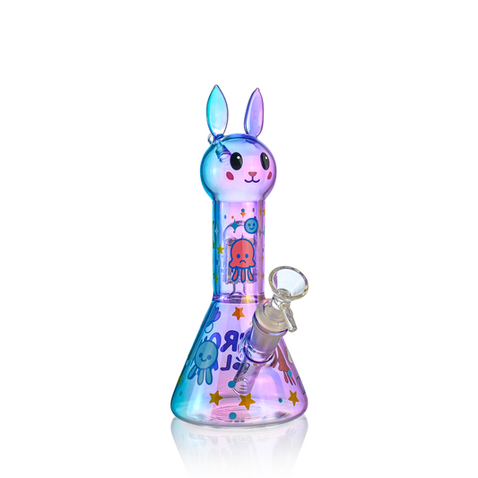 Cute Bunny Beaker Bong with Tree Perc | Croia Glass