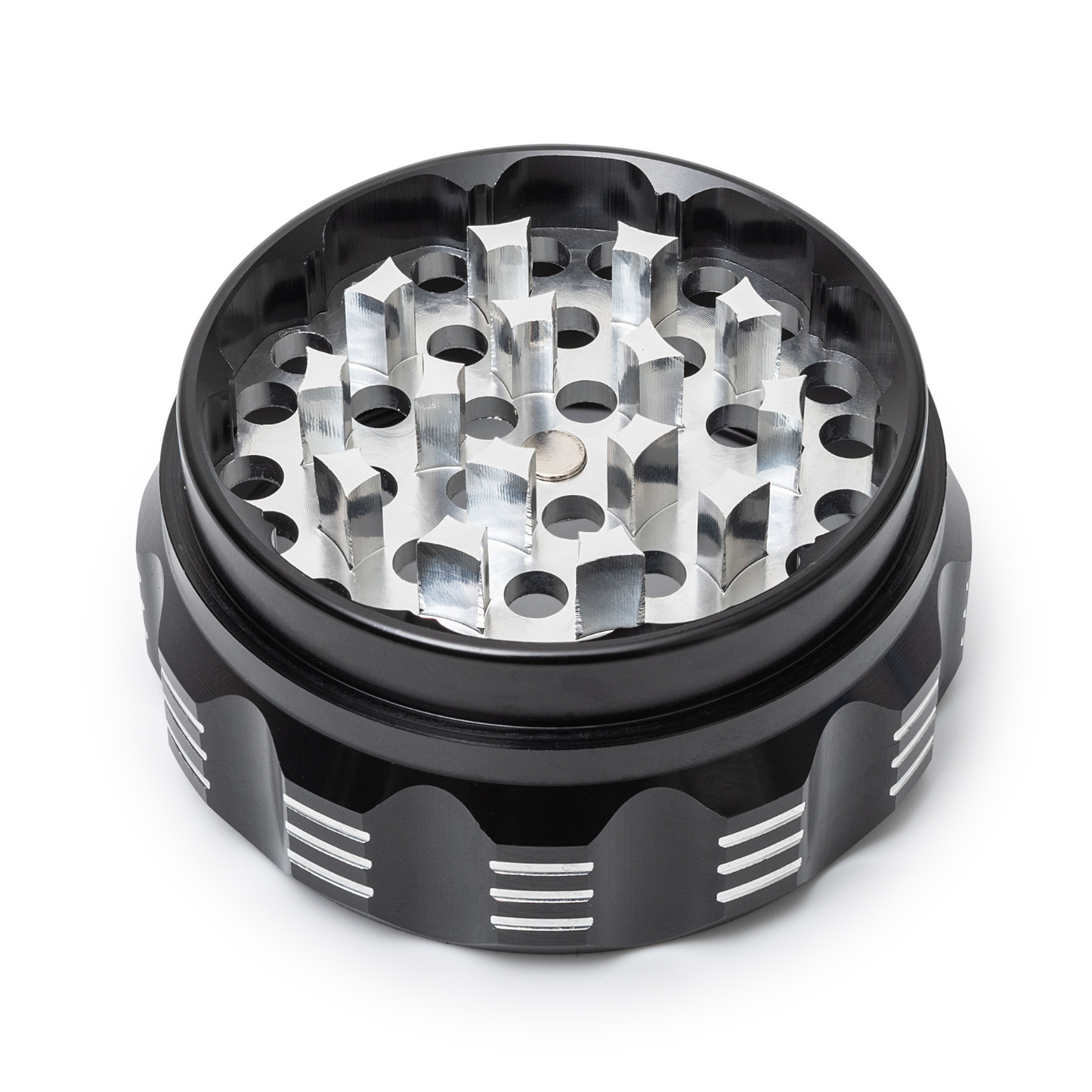 GA 4-Piece Aluminum Herb Grinder – 2.5-Inch Mid-Size | BlueBus Fine Tools