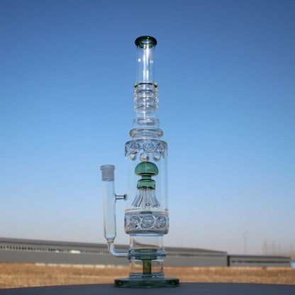 Jellyfish Sprinkler & Matrix Perc Glass Water Pipe 19.5"