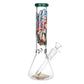 Eye Of The Shroom Beaker Glass Water Pipe - 10" / 14mm F / Colors Vary