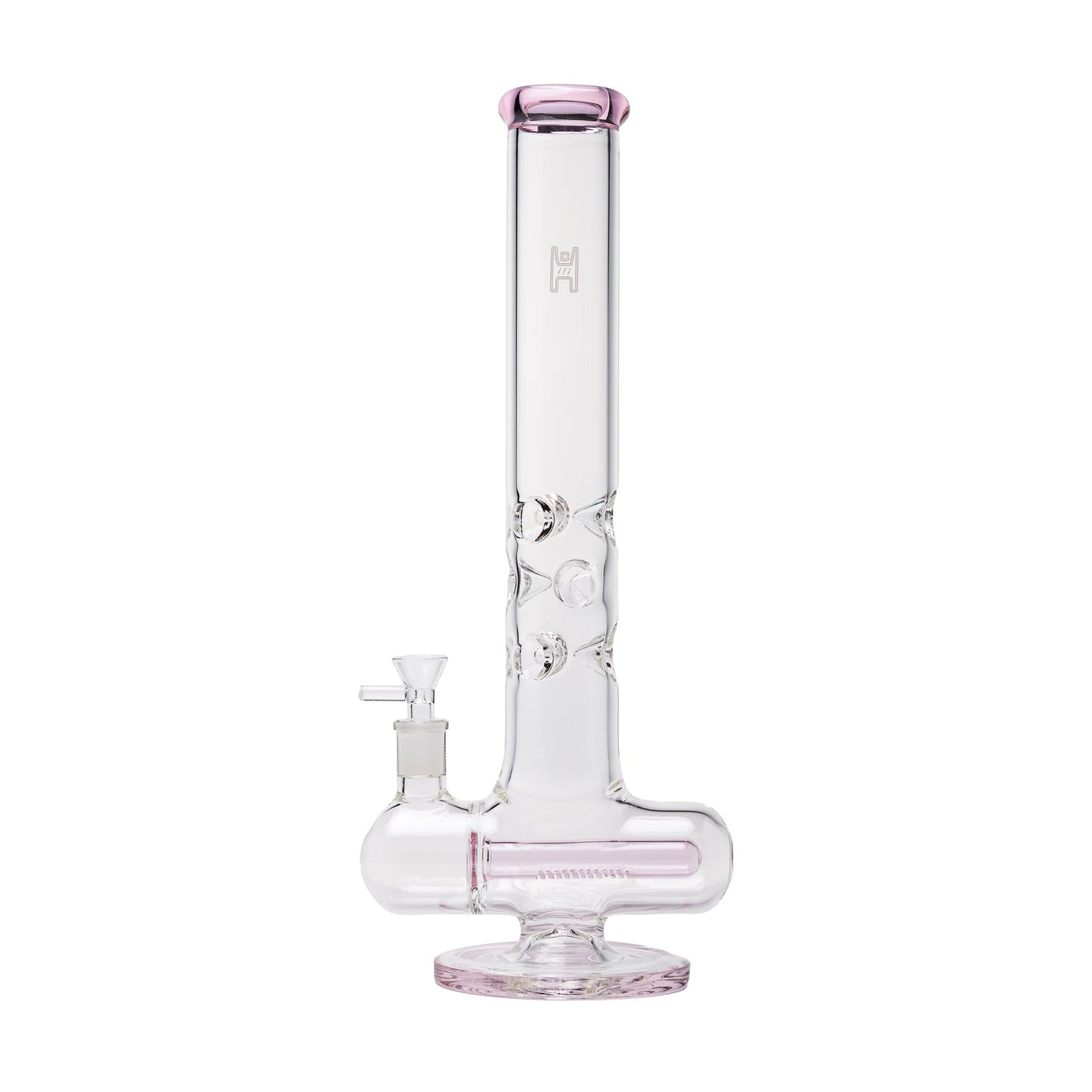 Human Grade Inline Tube Triple Ice Catch Glass Water Pipe