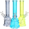3CT BUNDLE - Smoke Trooper Beaker Glass Water Pipe - 10" / 14mm F / Assorted Colors