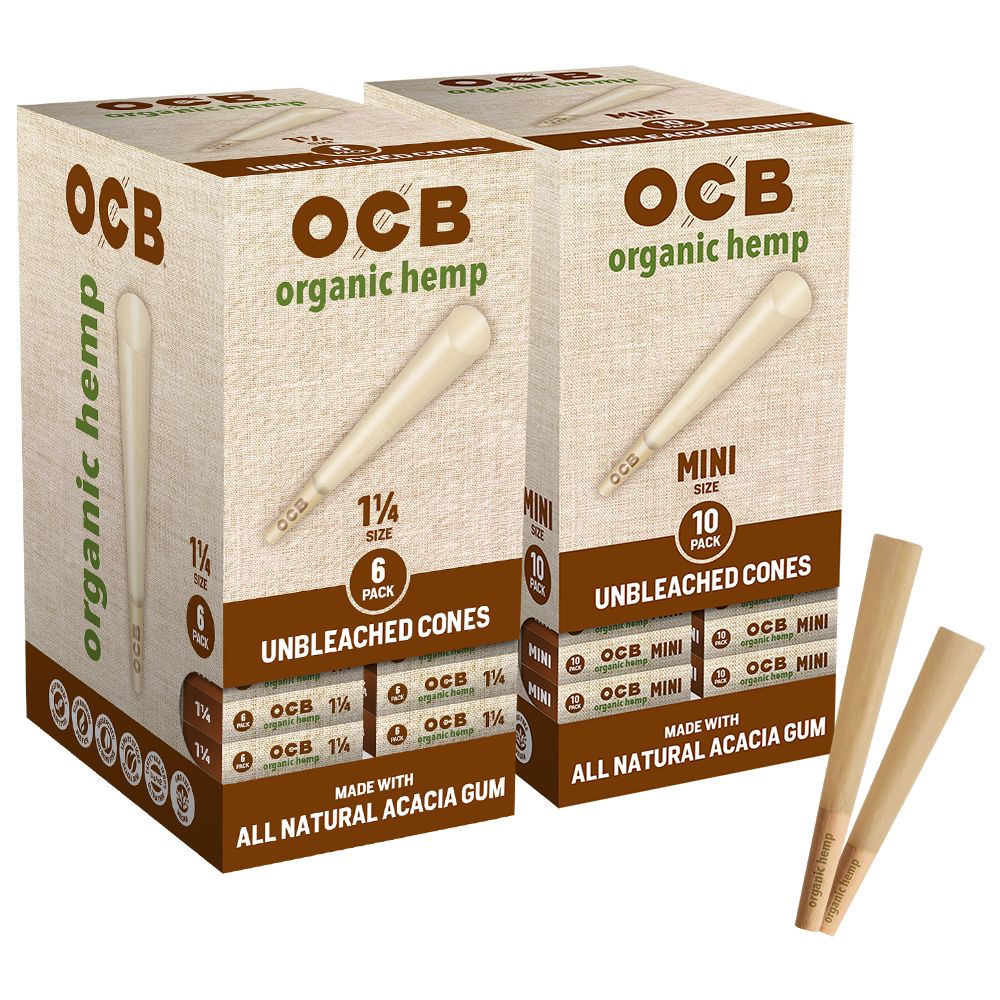 OCB Organic Hemp Pre-Rolled Cones | 24pk Display