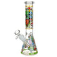 Monsters And Shrooms Glow Glass Beaker Water Pipe - 10" / 14mm F / Designs Vary