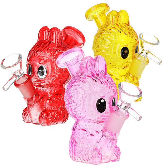 Funny Animal Glass Mini Water Pipe - 4.5" / 14mm F / Colors Vary