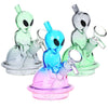 Alien UFO Ombre Mini Glass Water Pipe - 5" / 14mm F / Colors Vary