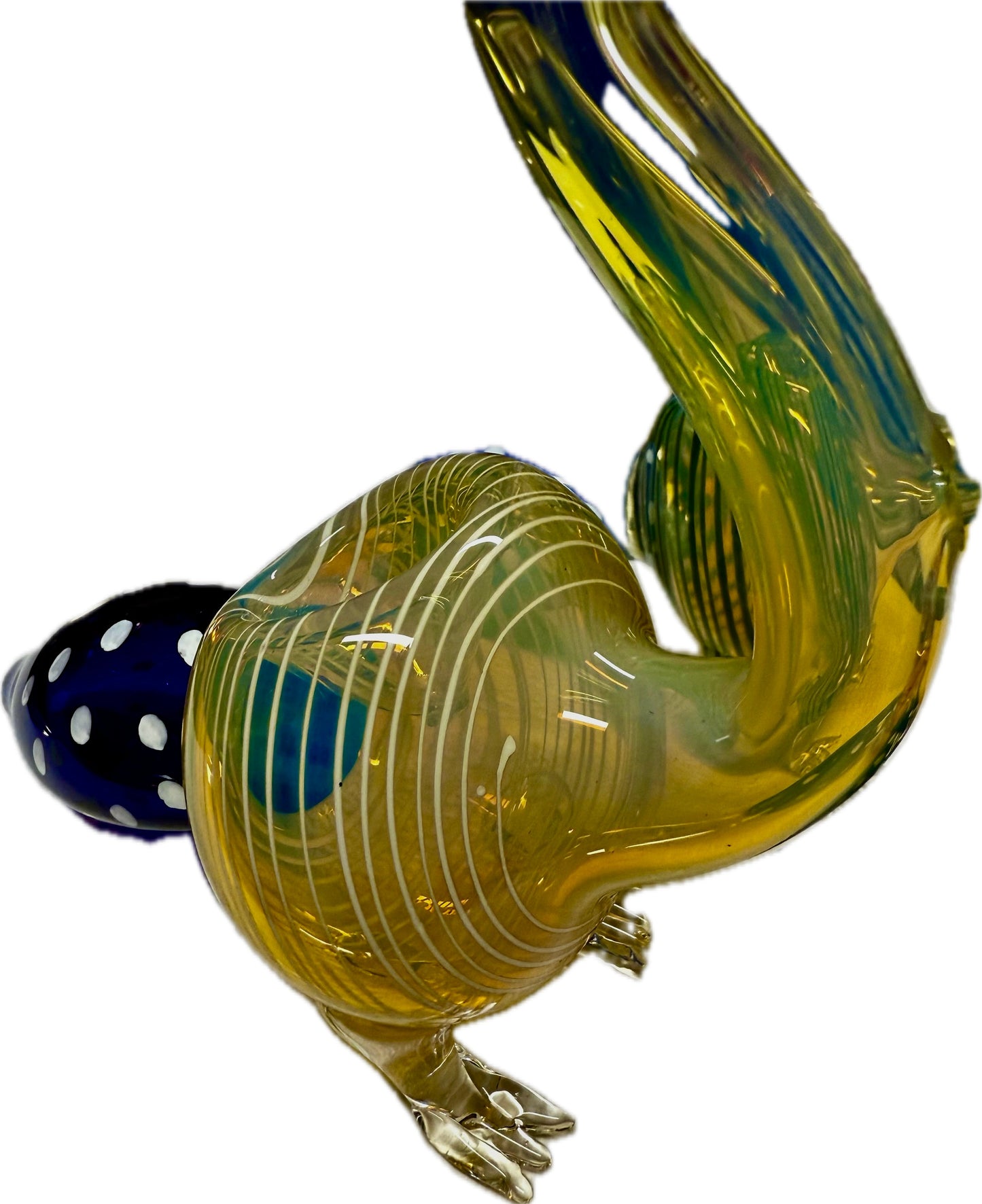 Ripkitty 5” Peacock Dry Herb Hand Pipe Borosilicate Glass - Colors May Vary