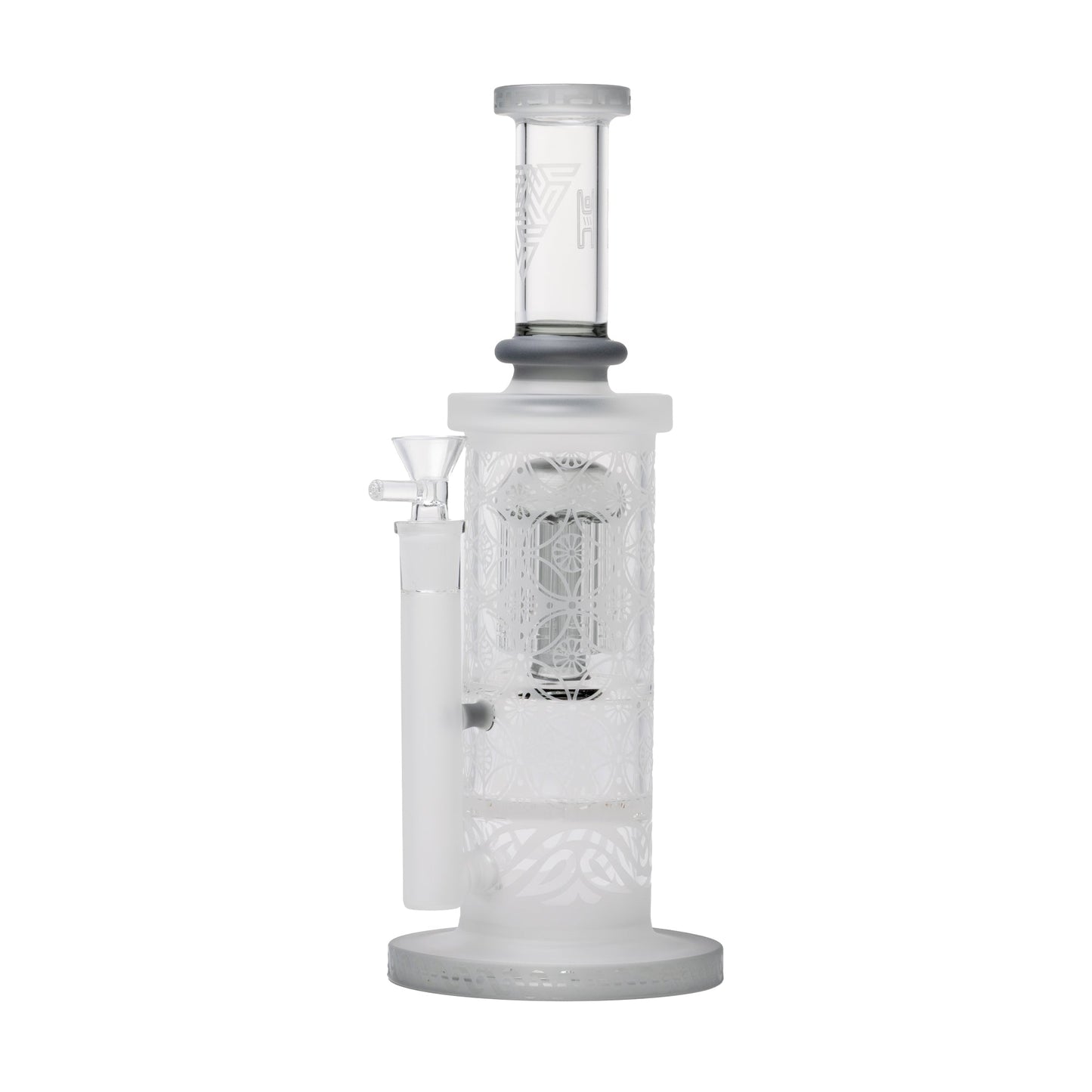 Human Grade Sacred Straight Sandblasted Glass Water Pipe