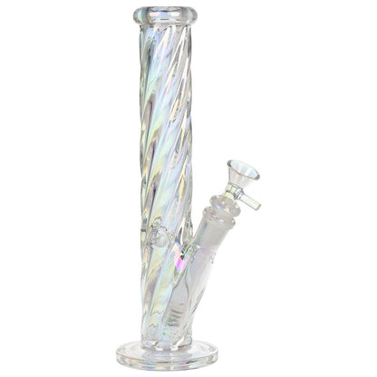 SeshGear Twist Straight Tube Glass Water Pipe - 13.75" / 14mm F