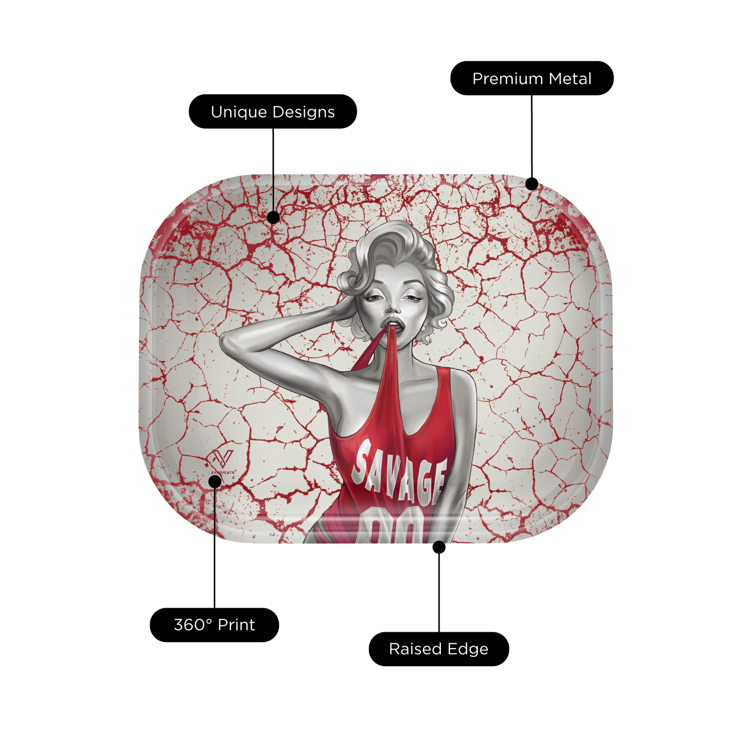 Dank Diva Metal Rollin' Tray