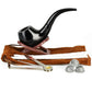 Pulsar Shire Pipes Bent Ebony Cherry Wood Tobacco Pipe