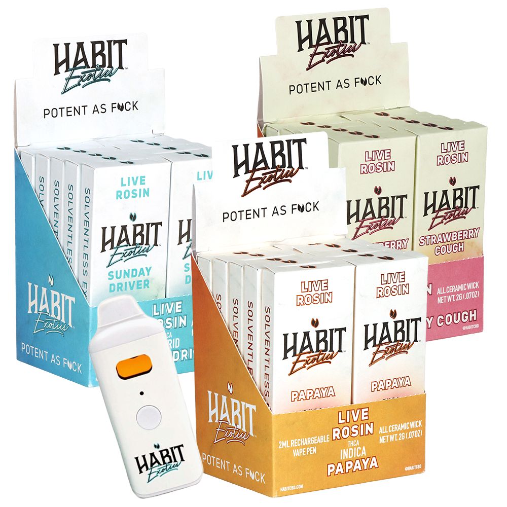 Habit Exotics THCA Live Rosin Disposable | 2g | 10ct Display