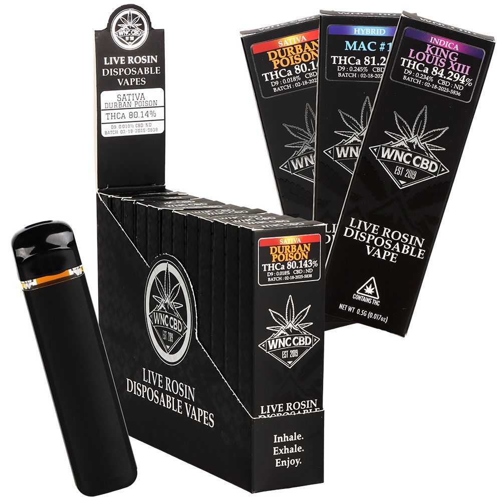 WNC THCA Live Rosin Disposable | 0.5g | 12ct Display